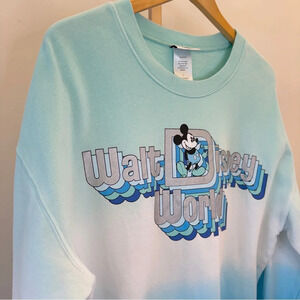 Walt Disney World Mickey Mouse Ombre Sweatshirt Unisex L Multicolor Graphic
